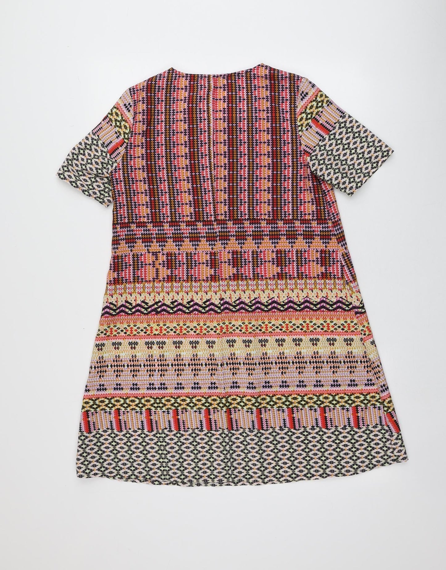 Glamorous Womens Multicoloured Fair Isle Polyester A-Line  Size XS  Round Neck