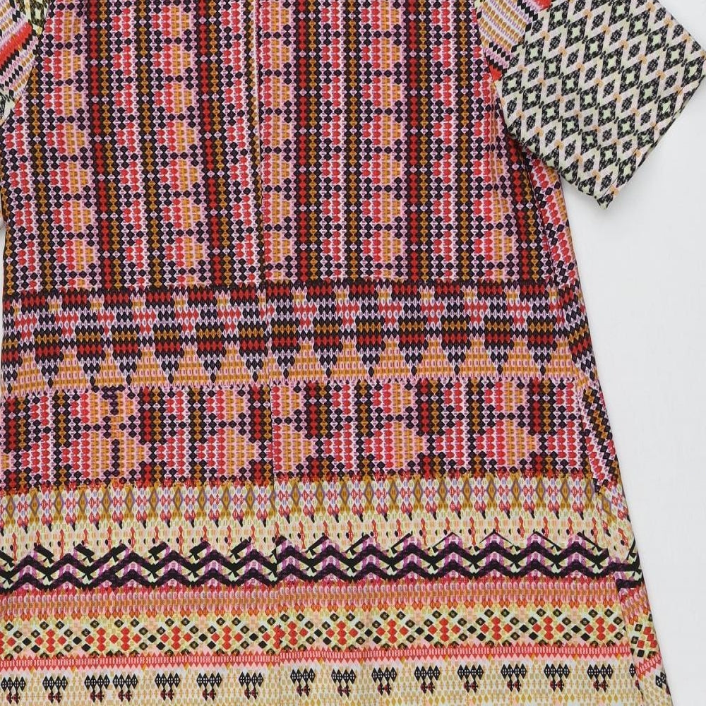 Glamorous Womens Multicoloured Fair Isle Polyester A-Line  Size XS  Round Neck