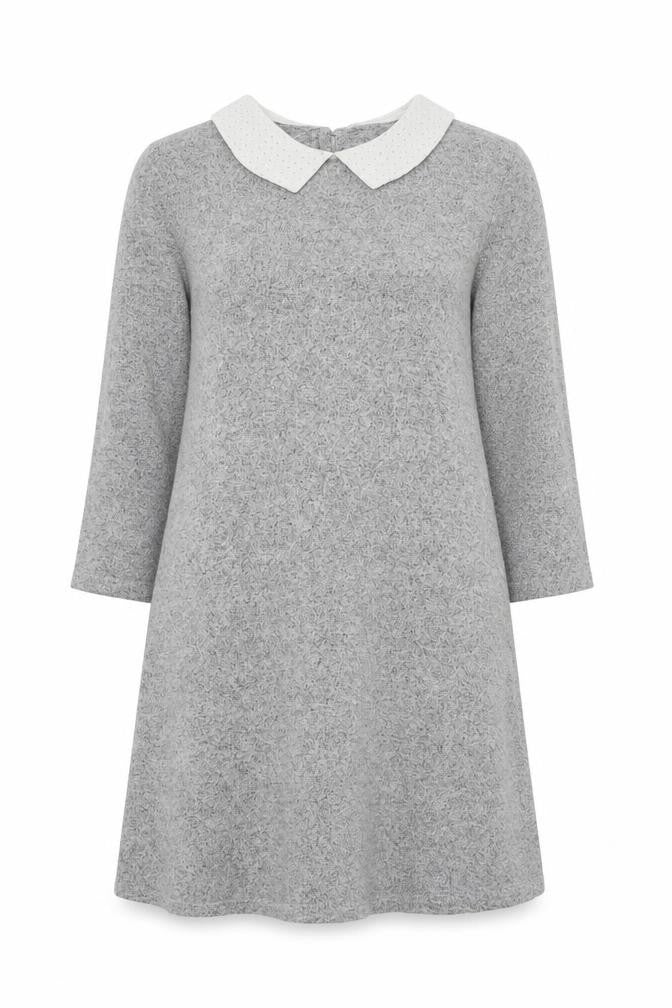 TU Womens Grey  Viscose Jumper Dress  Size 8  Round Neck