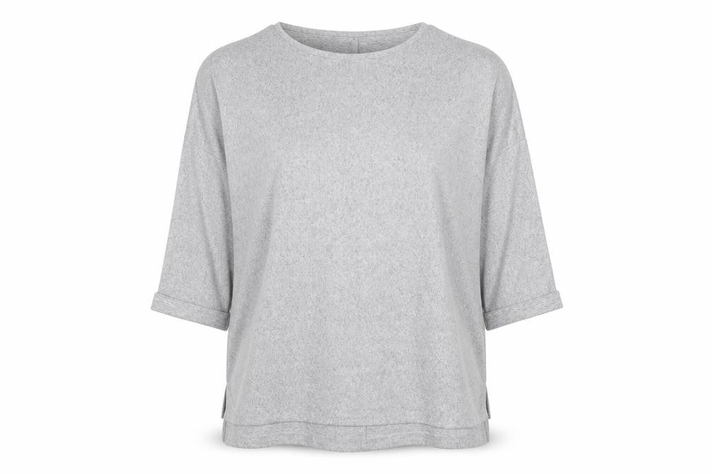 New Look Womens Grey  Polyester Basic Blouse Size S Round Neck