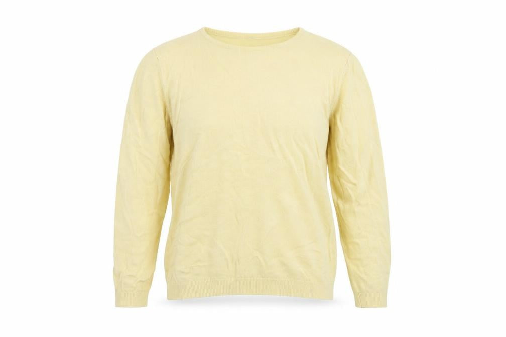 Marks and Spencer Womens Yellow Crew Neck  Acrylic Pullover Jumper Size M