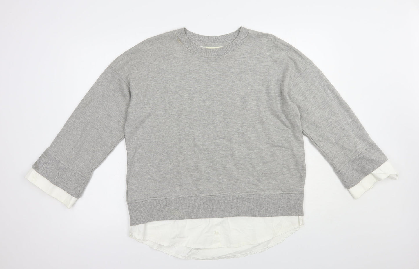 NEXT Womens Grey  Cotton Pullover Sweatshirt Size 10  Pullover