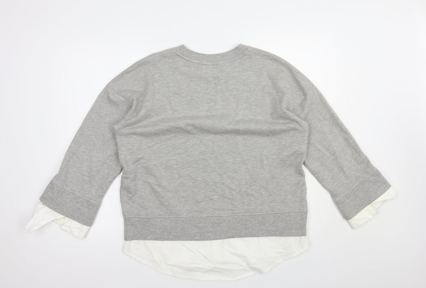NEXT Womens Grey  Cotton Pullover Sweatshirt Size 10  Pullover