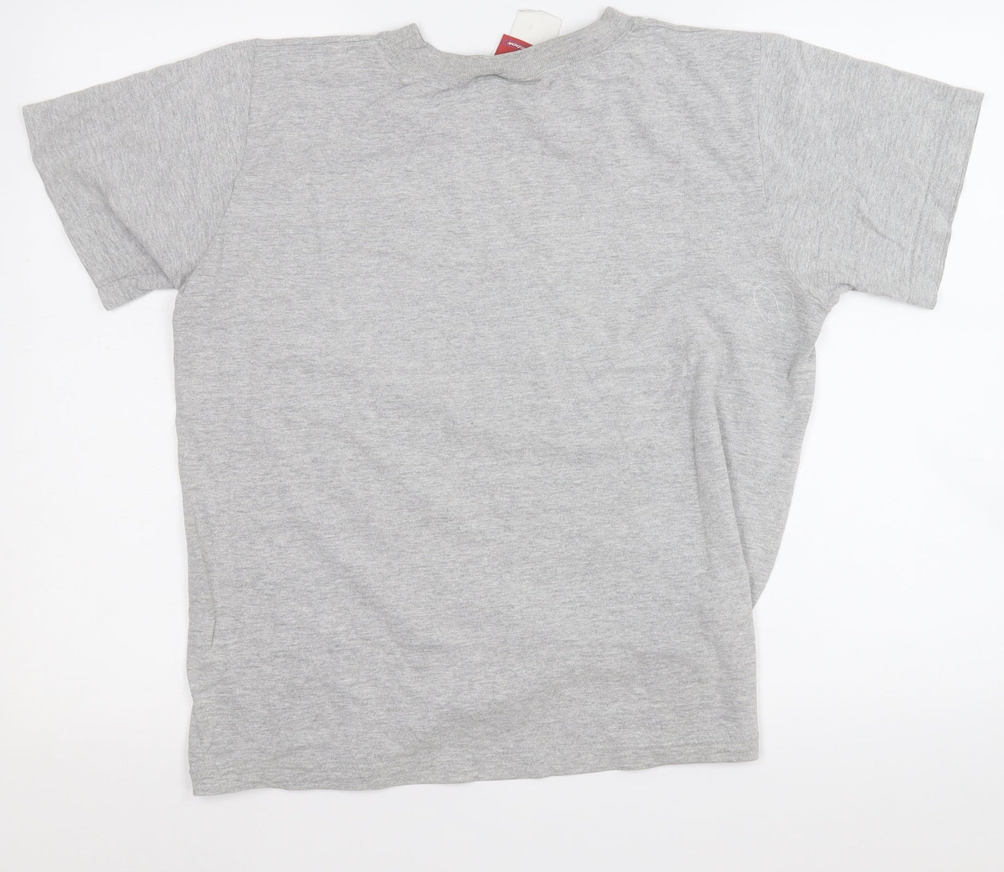 Reebok Womens Grey  Cotton Basic T-Shirt Size M Round Neck
