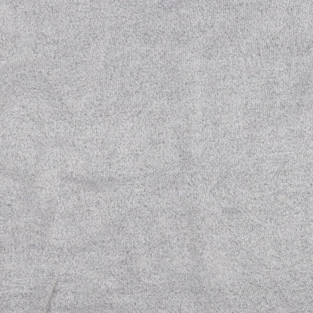 Marks and Spencer Womens Grey Round Neck  Acrylic Pullover Jumper Size 10