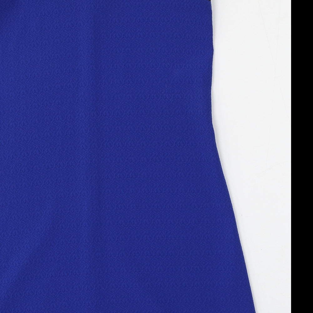 River Island Womens Blue  Polyester Shift  Size 8  Round Neck