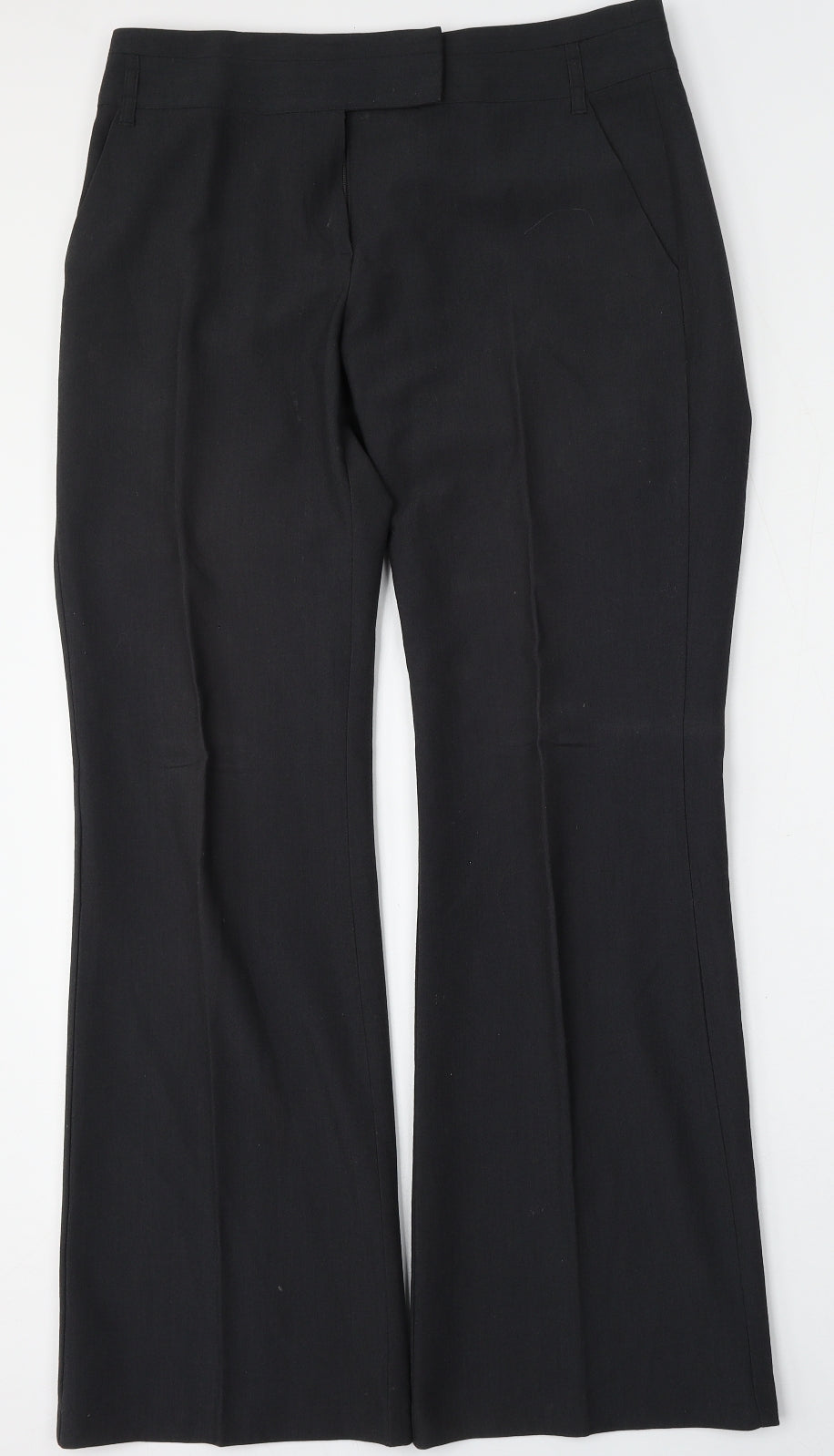 Marks and Spencer Womens Grey  Polyester Trousers  Size 12 L31 in Regular