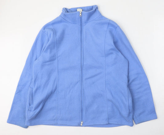 Anne De Lancay Womens Blue   Jacket  Size L  Zip