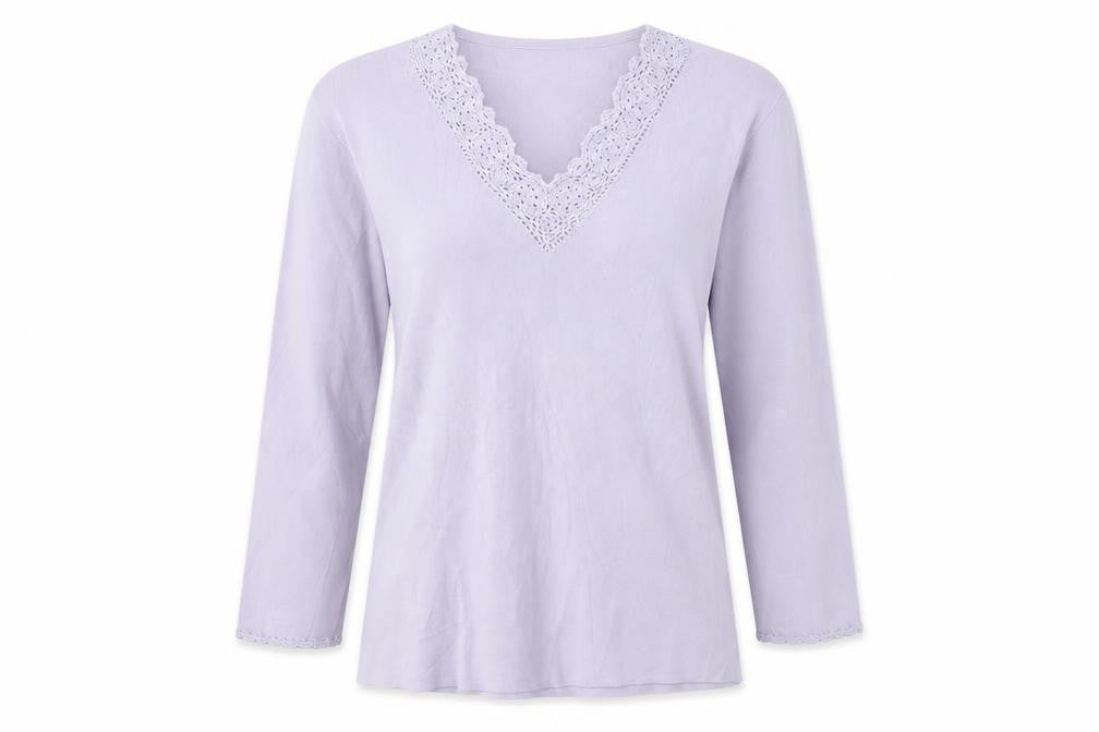 Carolyn Taylor Womens Purple V-Neck  Polyester Pullover Jumper Size S