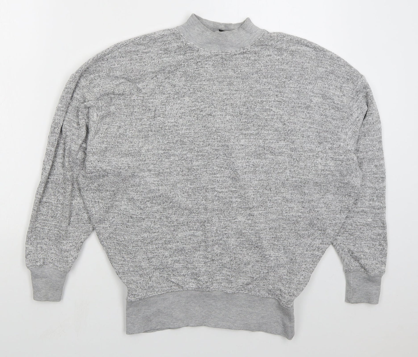 Topshop Womens Grey  Viscose Pullover Sweatshirt Size 4  Pullover