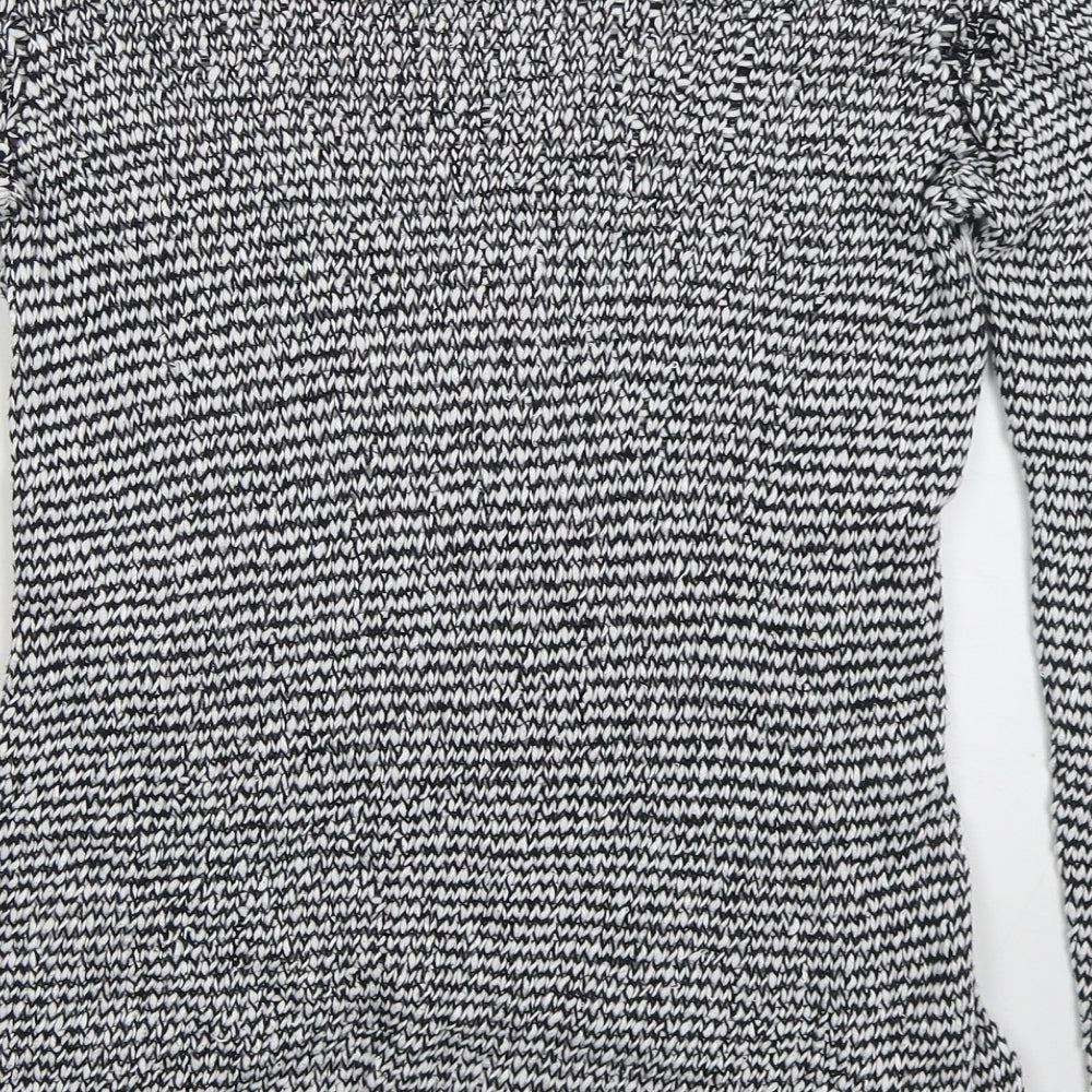 Kenar Womens Black Round Neck  Cotton Pullover Jumper Size M