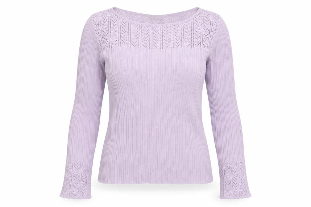 Marks and Spencer Womens Purple Round Neck  Acrylic Pullover Jumper Size 14