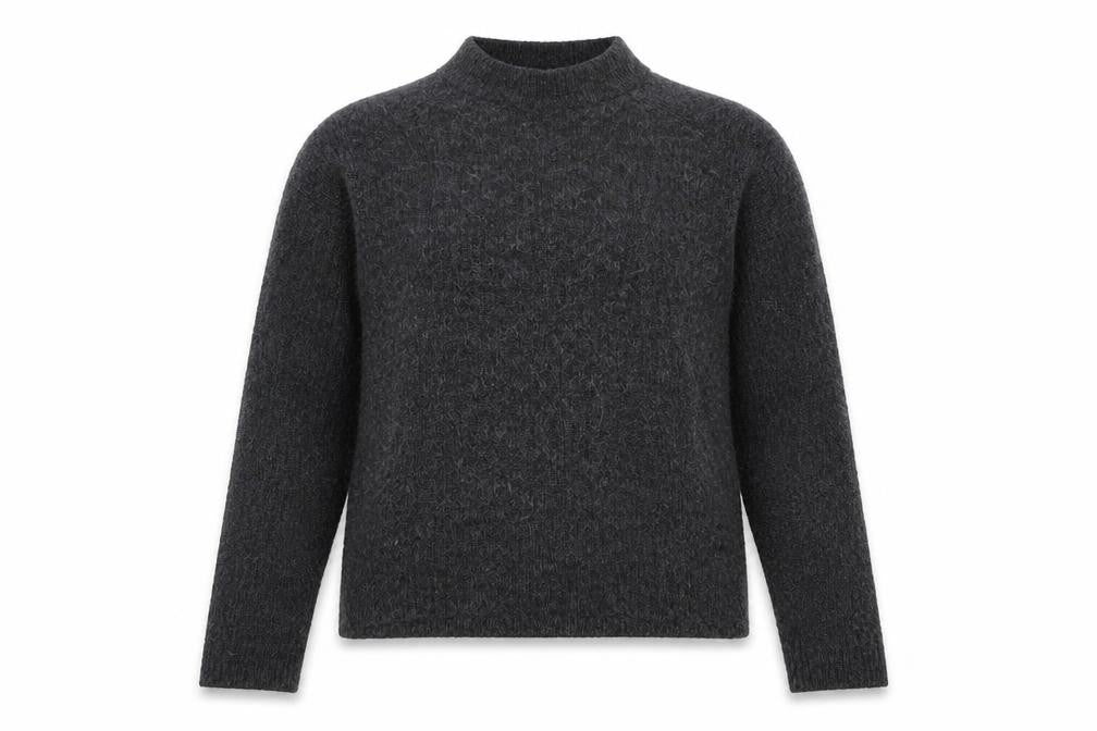 H&M Womens Grey Round Neck  Acrylic Pullover Jumper Size XS