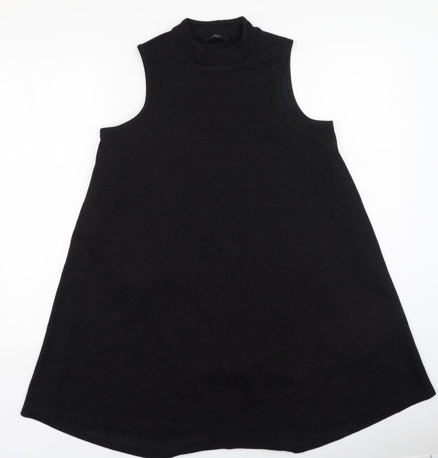 Papaya Womens Black  Polyester Fit & Flare  Size 10  High Neck