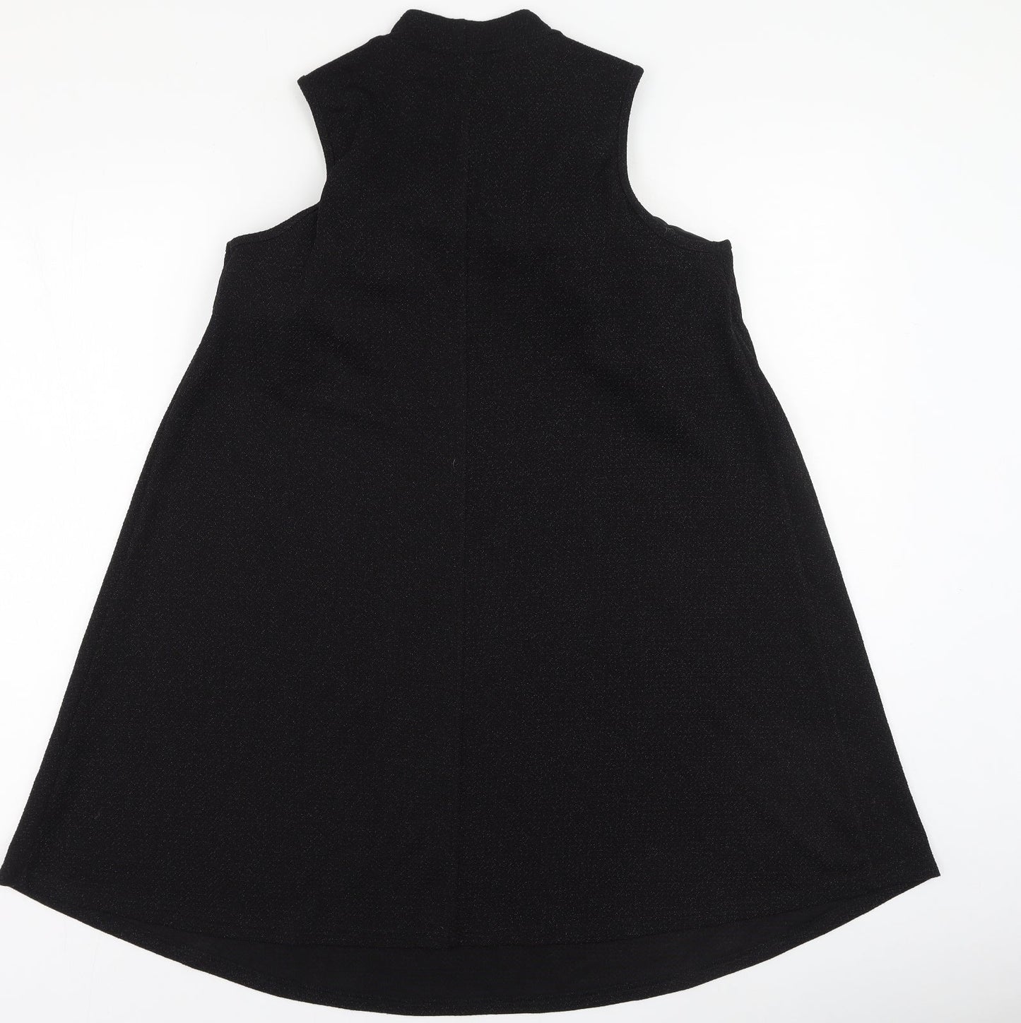 Papaya Womens Black  Polyester Fit & Flare  Size 10  High Neck