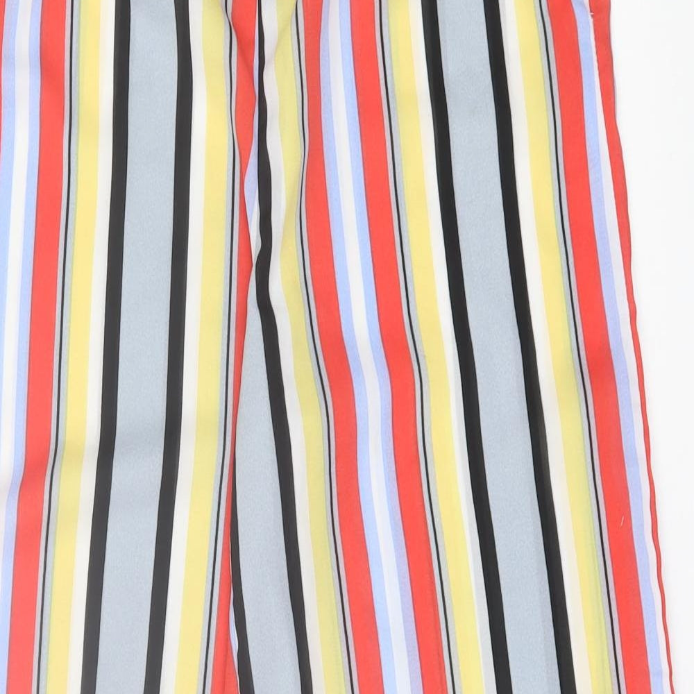 I SAW IT FIRST Womens Multicoloured Striped Polyester Trousers  Size 10 L30 in Regular Zip