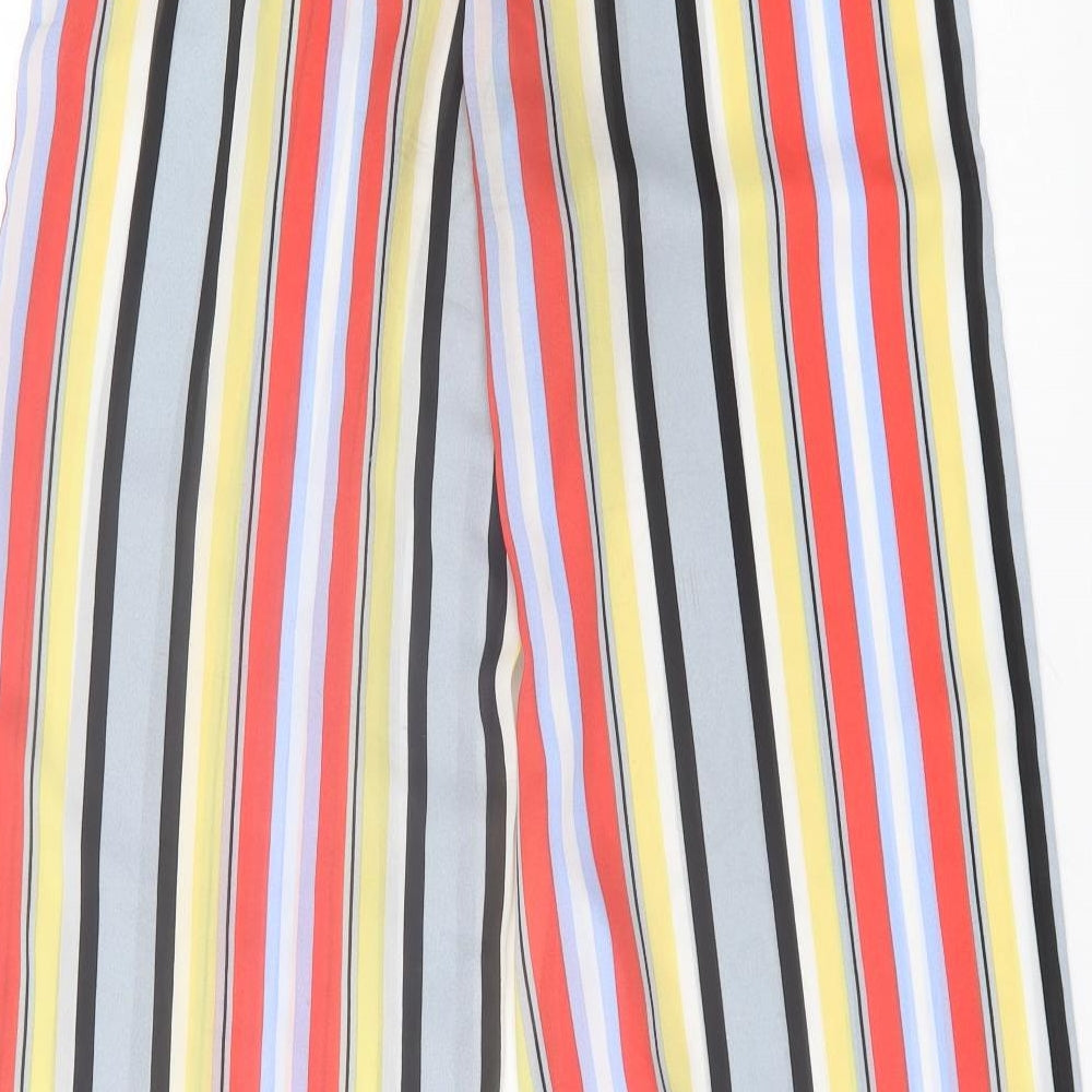 I SAW IT FIRST Womens Multicoloured Striped Polyester Trousers  Size 10 L30 in Regular Zip