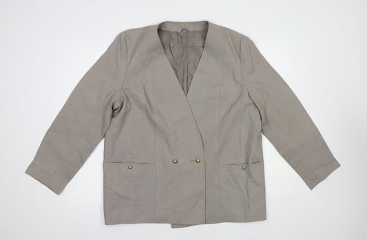 Preworn Womens Grey   Jacket Blazer Size 18  Button