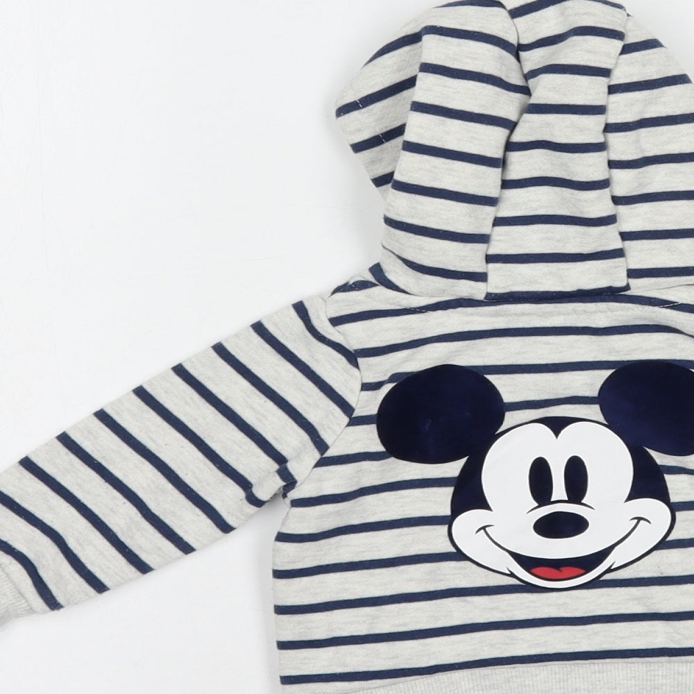 Primark Baby Grey Striped Cotton Pullover Jumper Size 3-6 Months  Pullover - Mickey Mouse