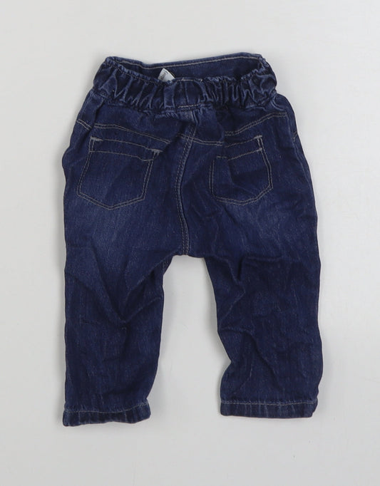 George Baby Blue  100% Cotton Jogger Jeans Size 3-6 Months