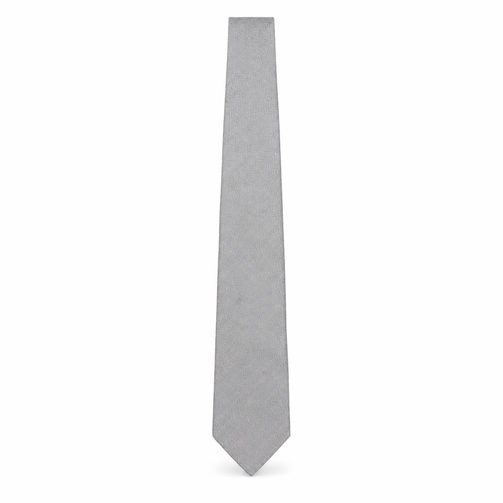 Tie Rack Mens Grey Striped Silk Pointed Tie One Size