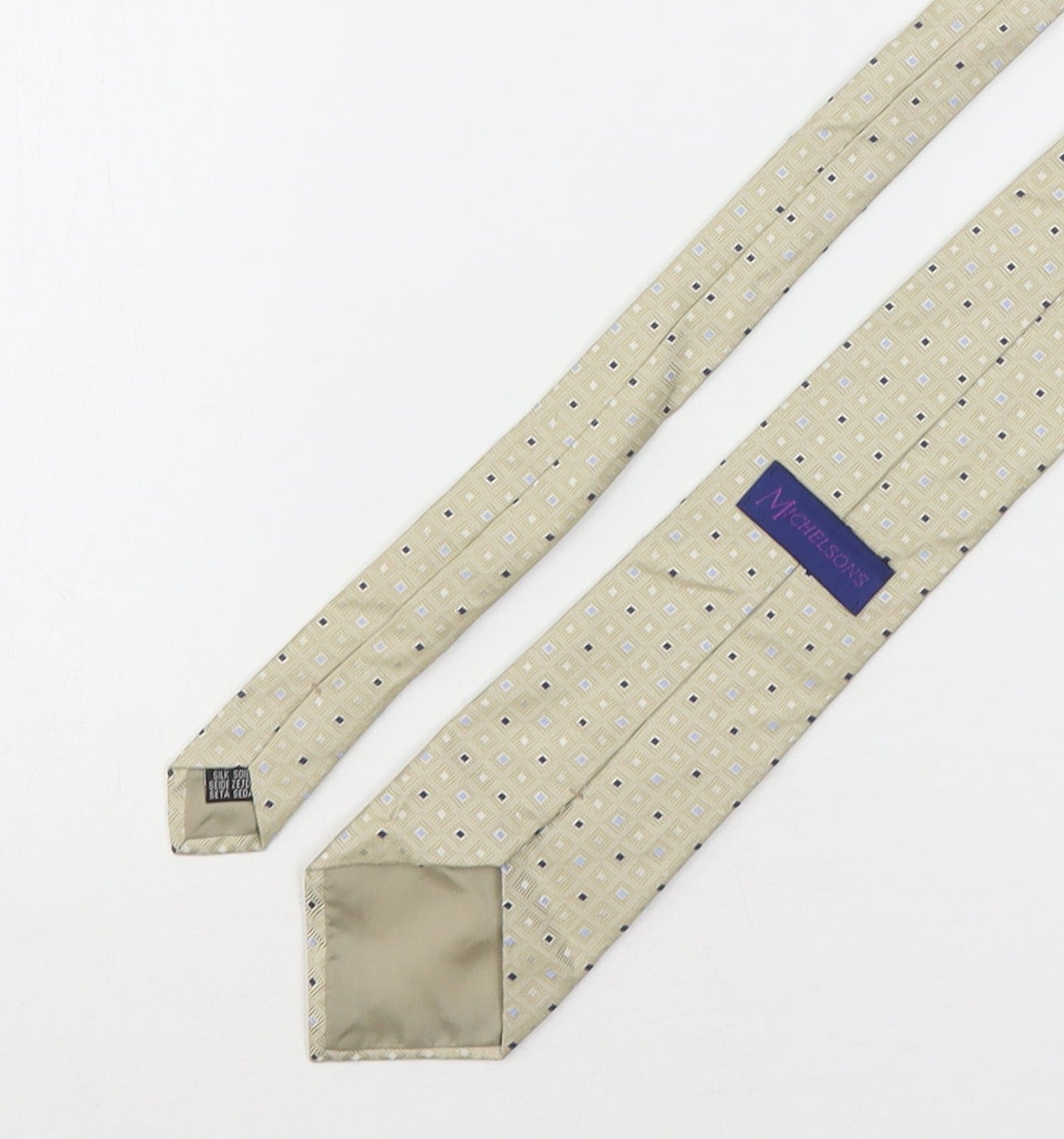 Michelsons  Mens Multicoloured Plaids & Checks Silk Pointed Tie One Size