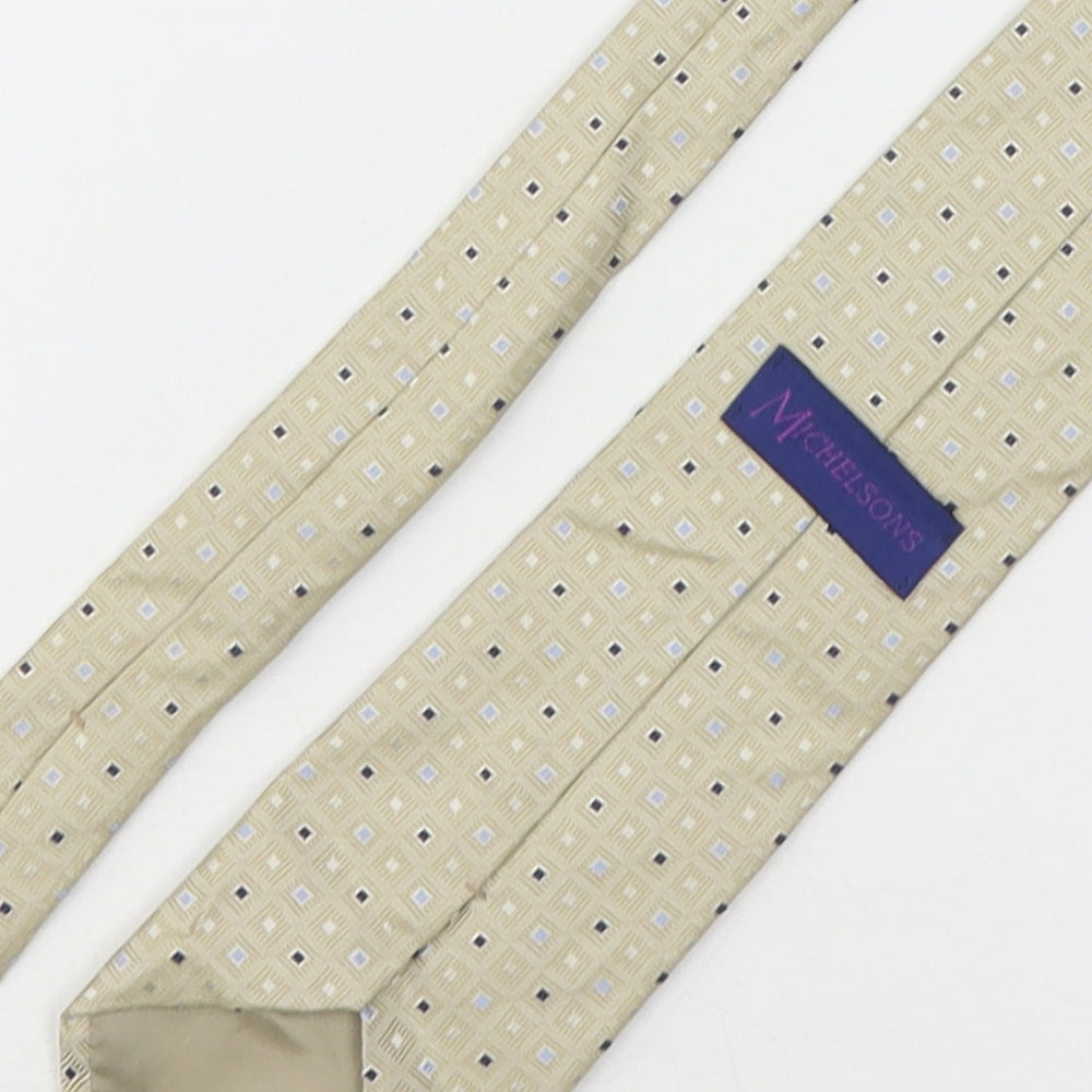 Michelsons  Mens Multicoloured Plaids & Checks Silk Pointed Tie One Size