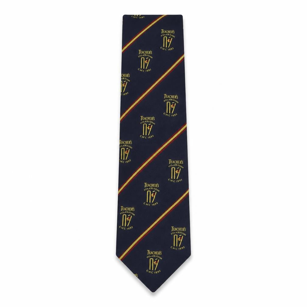 Teachers  Mens Multicoloured Geometric Polyester Pointed Tie One Size