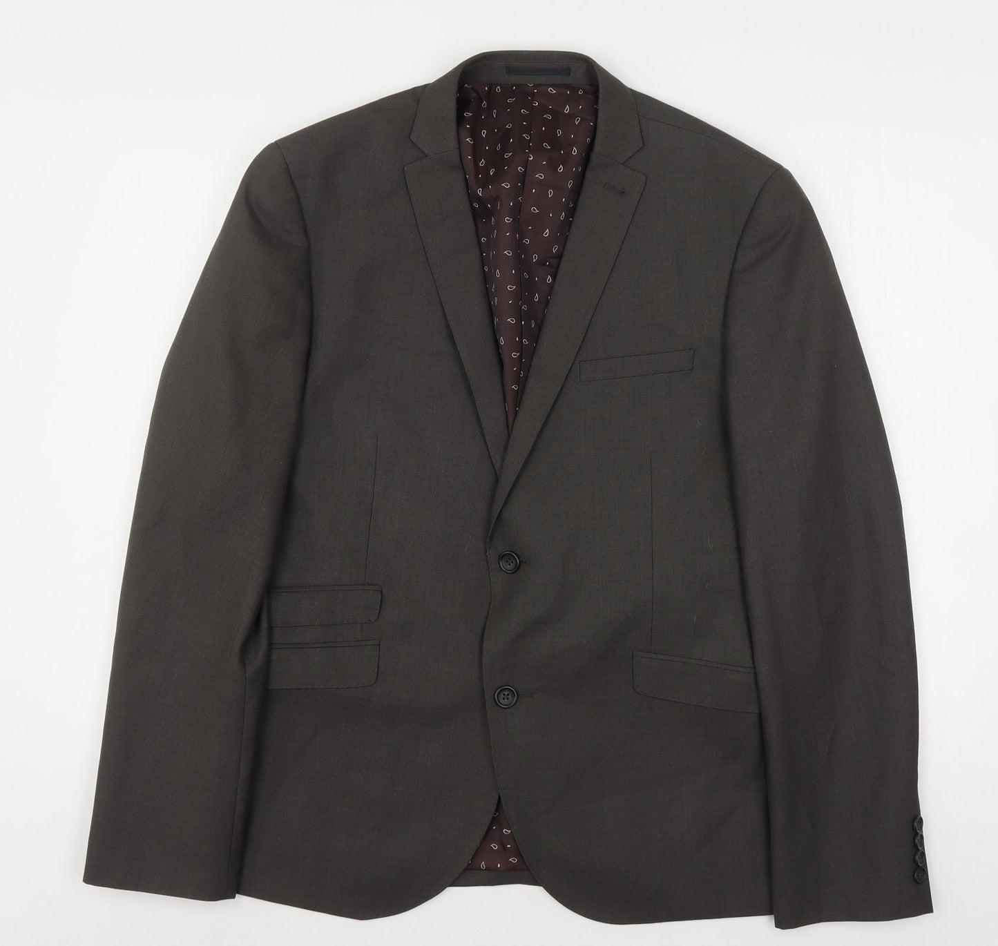 NEXT Mens Brown  Polyester Jacket Suit Jacket Size 42