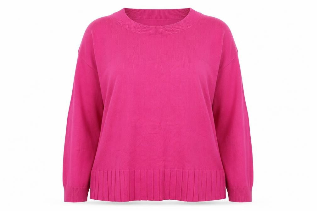 Kaleidoscope Womens Pink Round Neck  Viscose Pullover Jumper Size 14