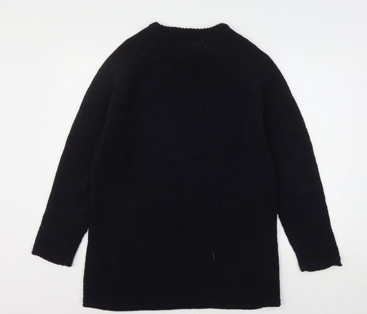 Dissident Mens Black Round Neck  Polyester Pullover Jumper Size M