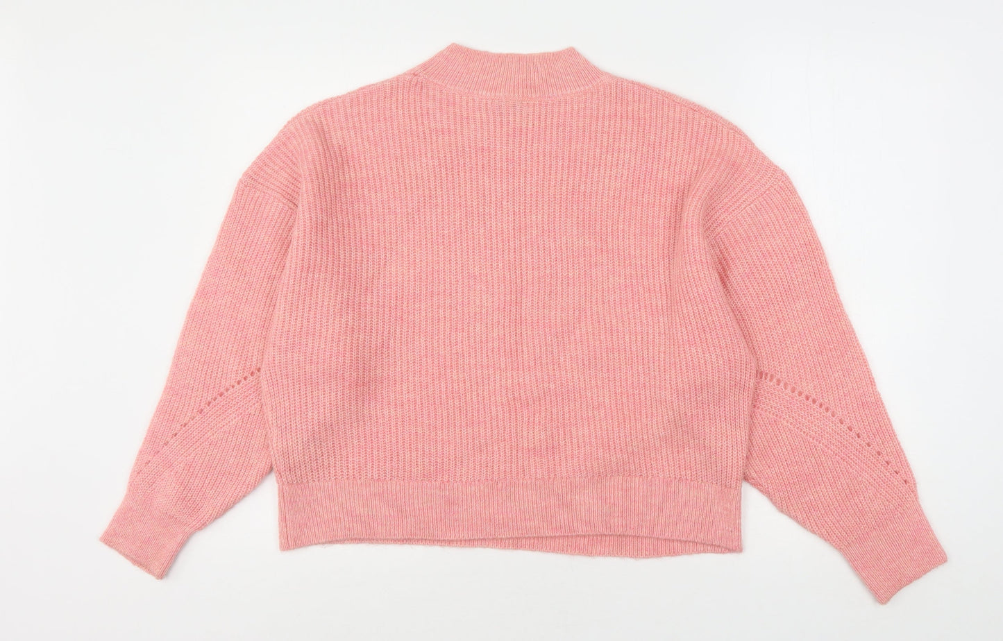 Sonder Womens Pink Round Neck  Acrylic Pullover Jumper Size 12