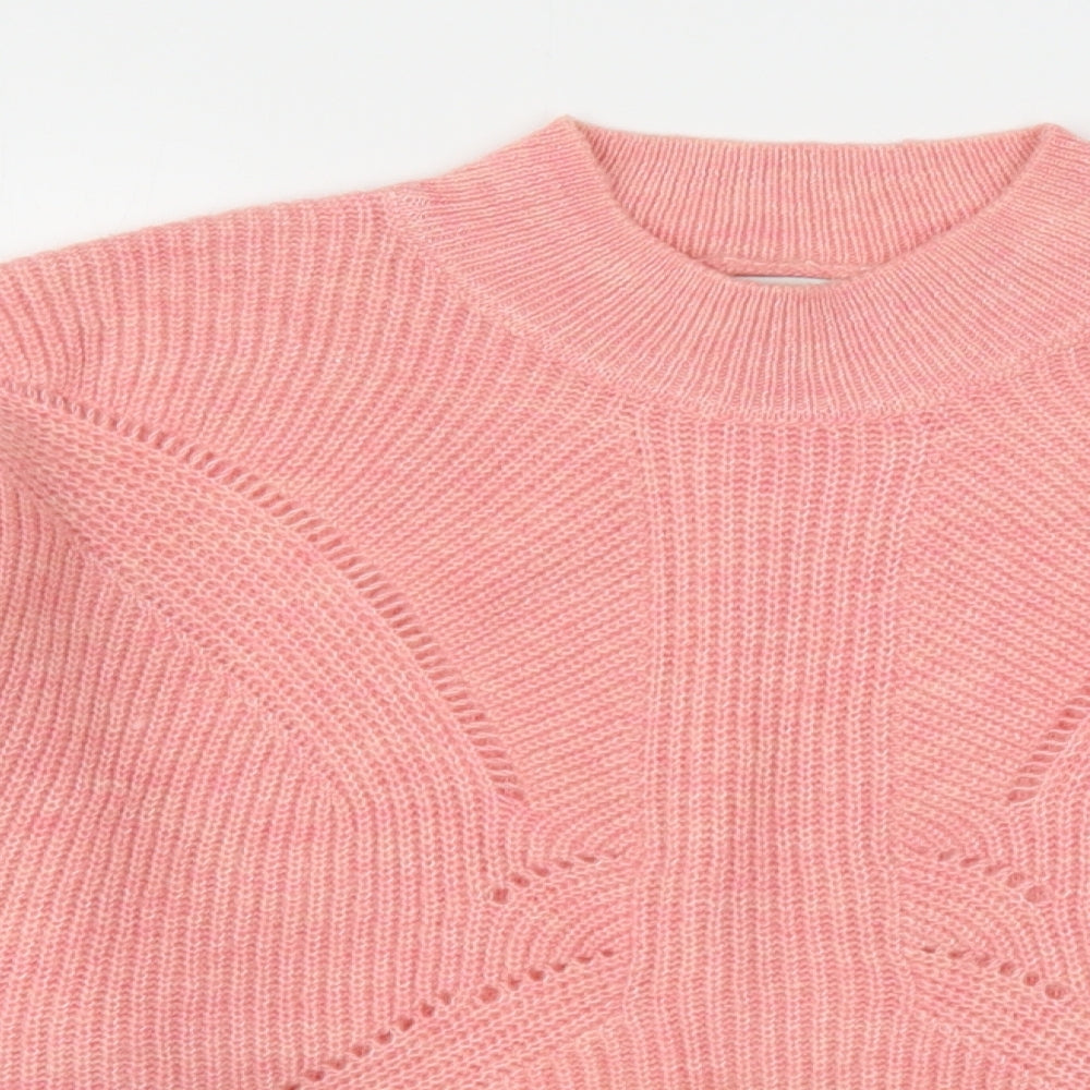 Sonder Womens Pink Round Neck  Acrylic Pullover Jumper Size 12
