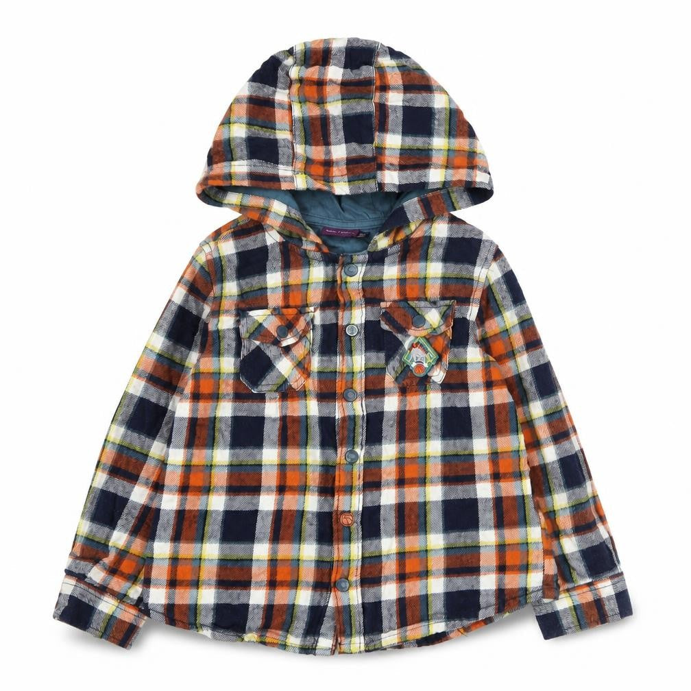 Sergent Major Boys Blue Plaid  Jacket  Size 5 Years  Snap