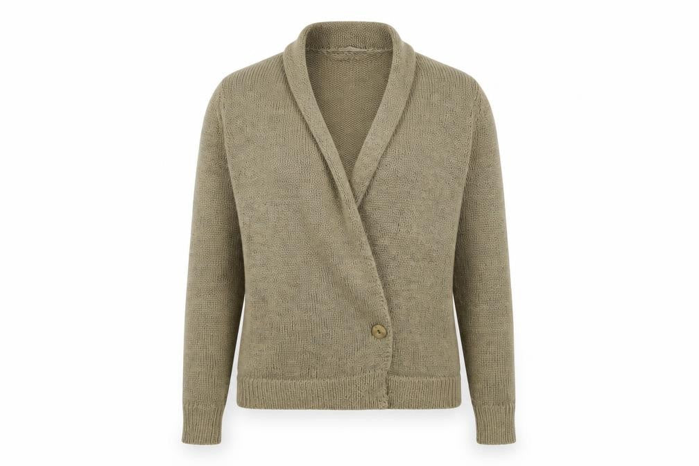 Kenneth Cole Womens Green Roll Neck  Acrylic Cardigan Jumper Size M