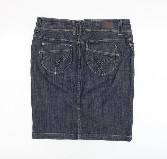 Yes Yes Womens Blue  Cotton Straight & Pencil  Size 12   Zip