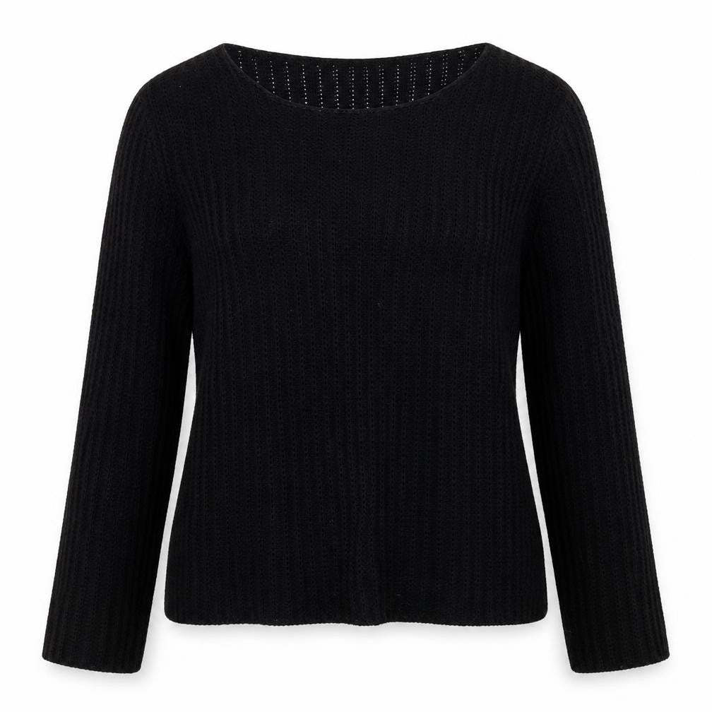 BHS Womens Black Round Neck  Polyester Pullover Jumper Size L