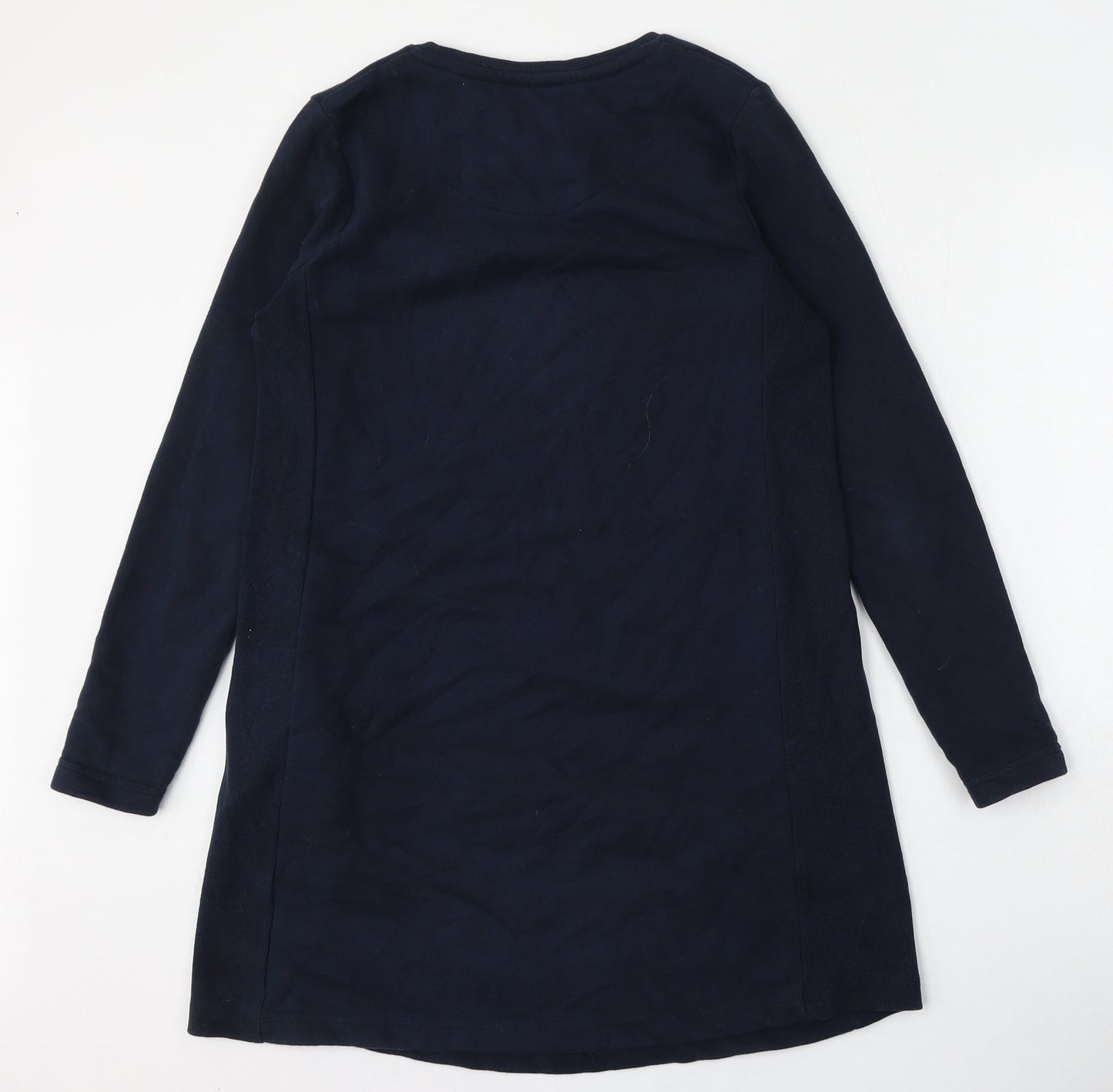 TU Womens Blue  Cotton Pullover Sweatshirt Size 8