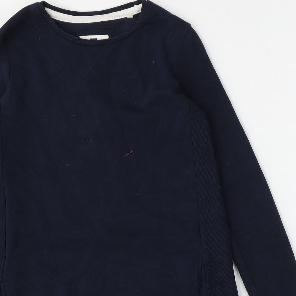 TU Womens Blue  Cotton Pullover Sweatshirt Size 8