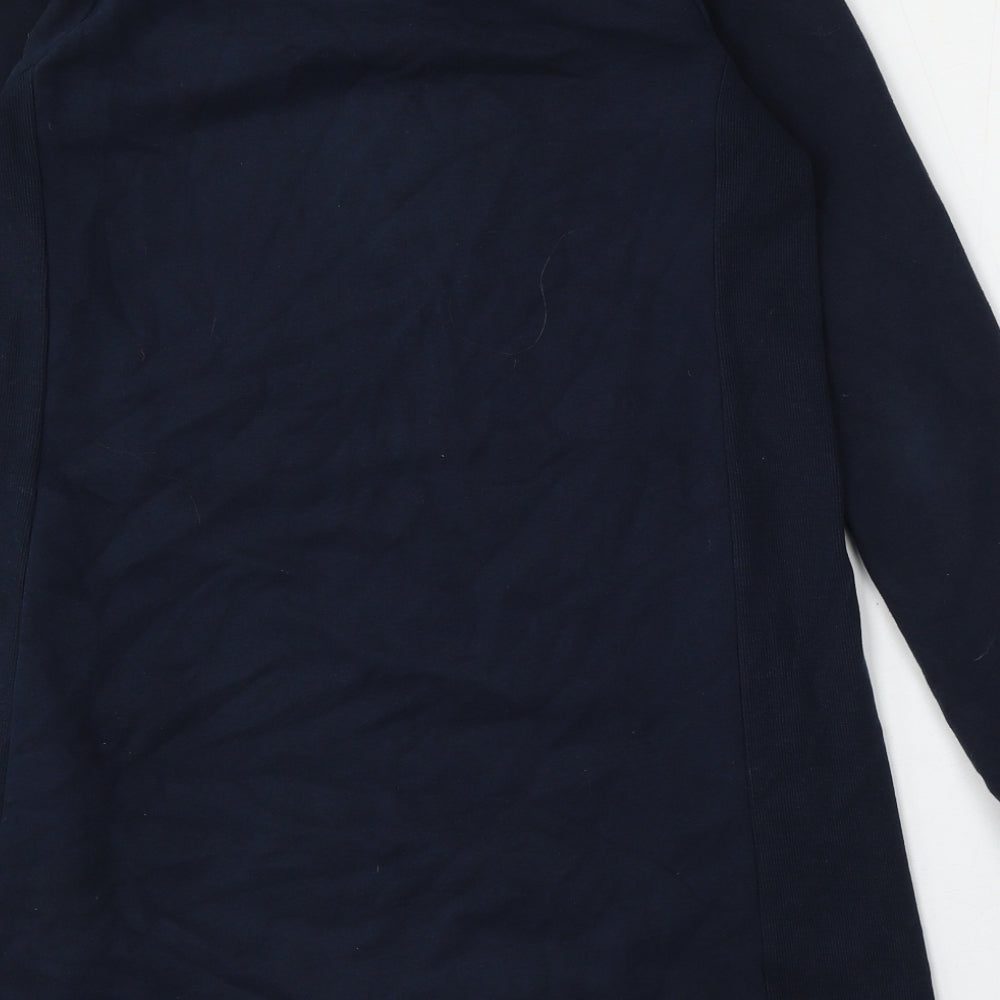 TU Womens Blue  Cotton Pullover Sweatshirt Size 8