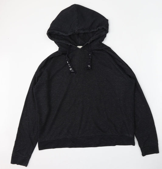 LOGG Womens Black  Polyester Pullover Hoodie Size M  Tie