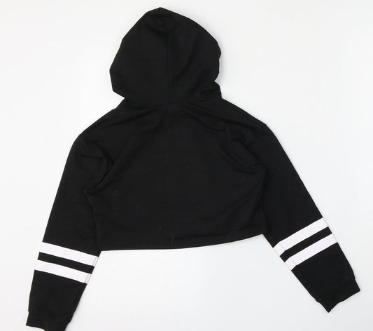 Fancyoube Girls Black  Cotton Pullover Hoodie Size 10-11 Years  Tie - Among us