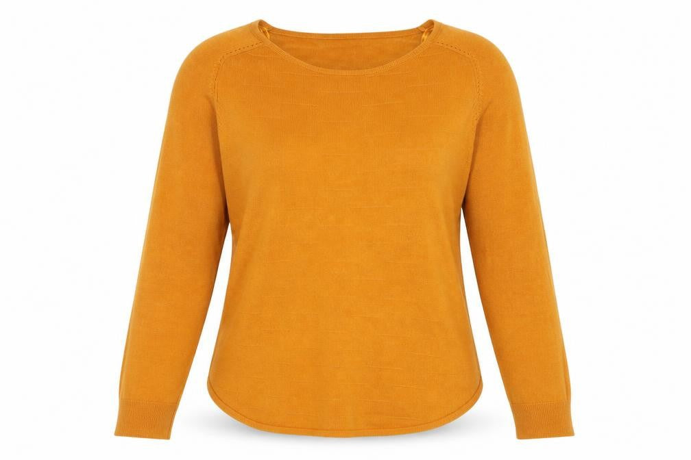 Vida VI Womens Yellow Round Neck  Polyester Pullover Jumper Size XL