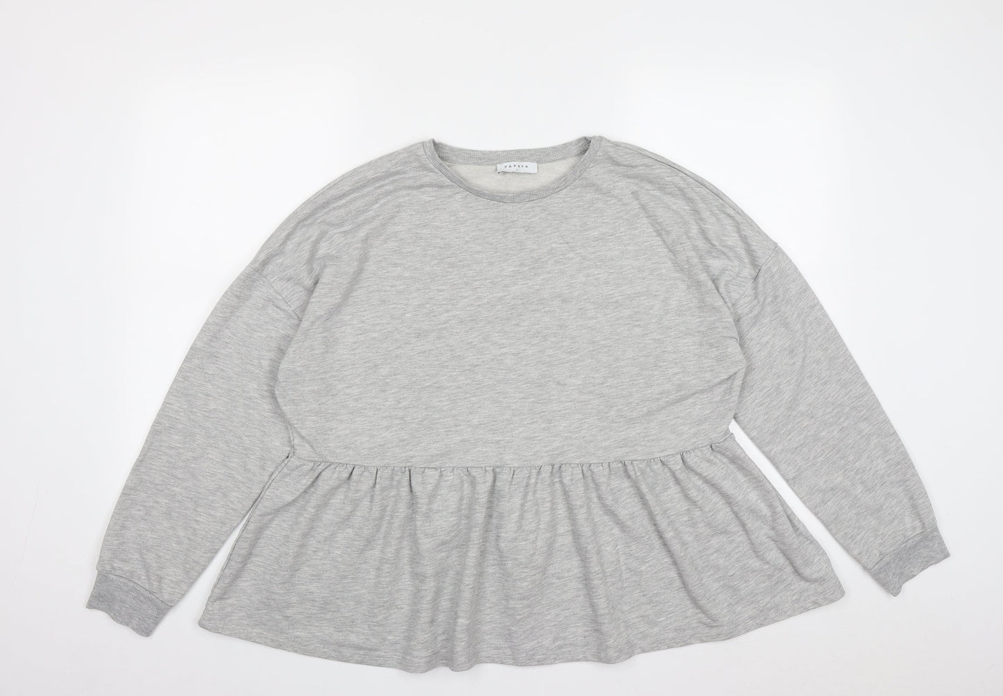 Matalan Womens Grey  Cotton Pullover Sweatshirt Size L