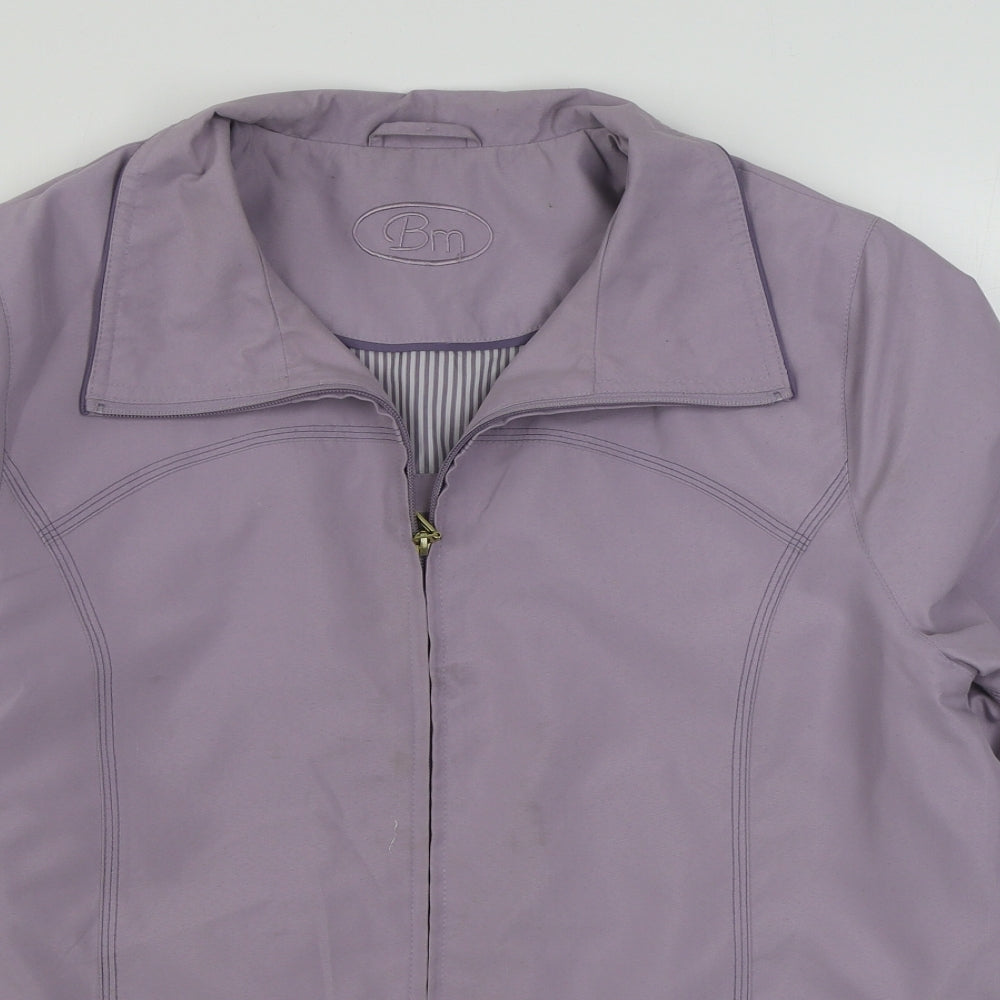 BM Womens Purple   Jacket  Size M  Zip