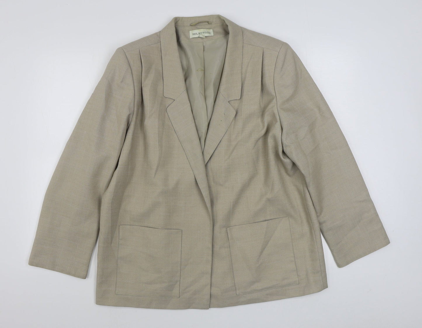Holmewood Womens Beige   Jacket Blazer Size 16