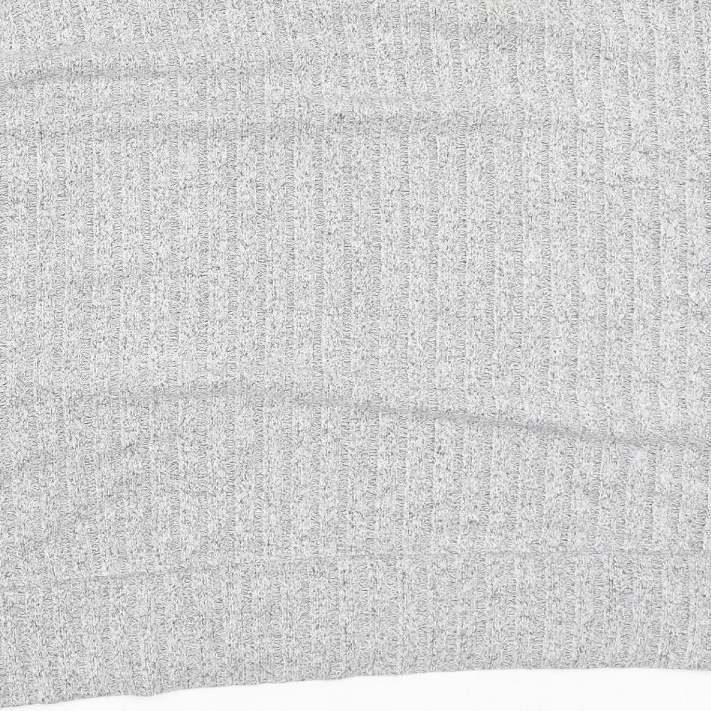 Marks and Spencer Womens Grey Round Neck  Polyester Pullover Jumper Size 16