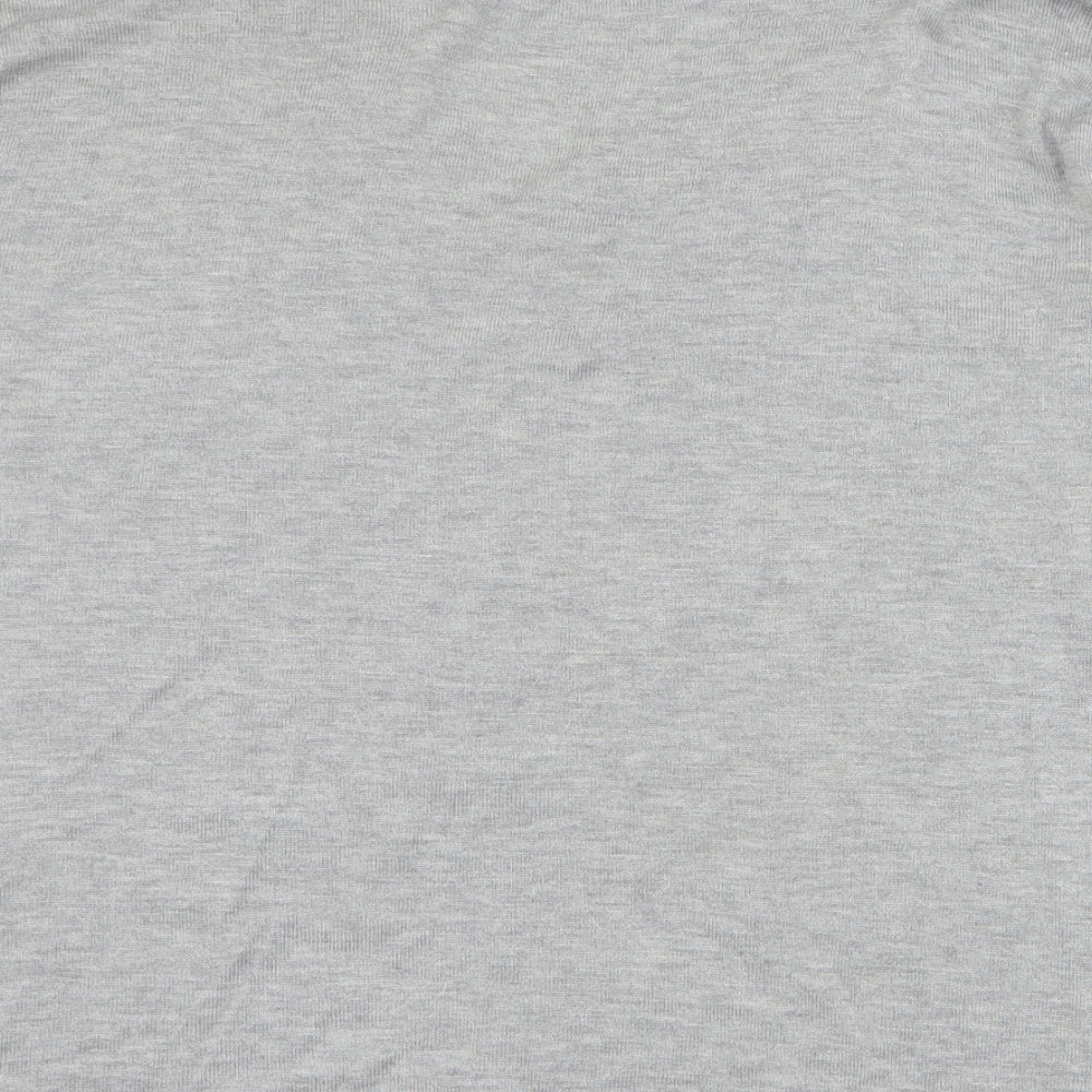 Marks and Spencer Womens Grey V-Neck  Acrylic Pullover Jumper Size M