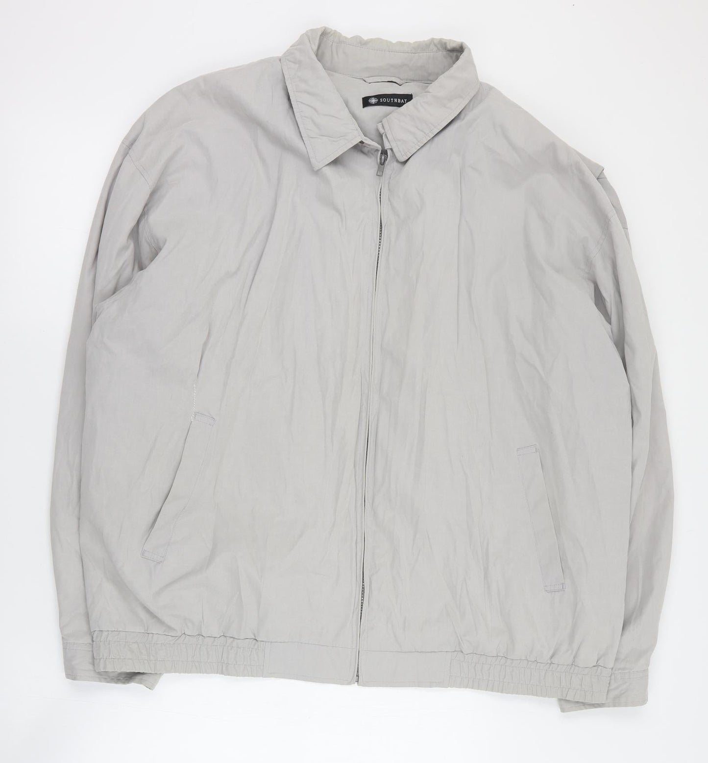 South Bay Mens Grey   Pea Coat Coat Size XL  Zip