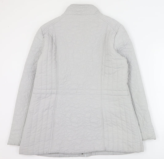 BHS Womens Grey   Pea Coat Coat Size 16  Zip